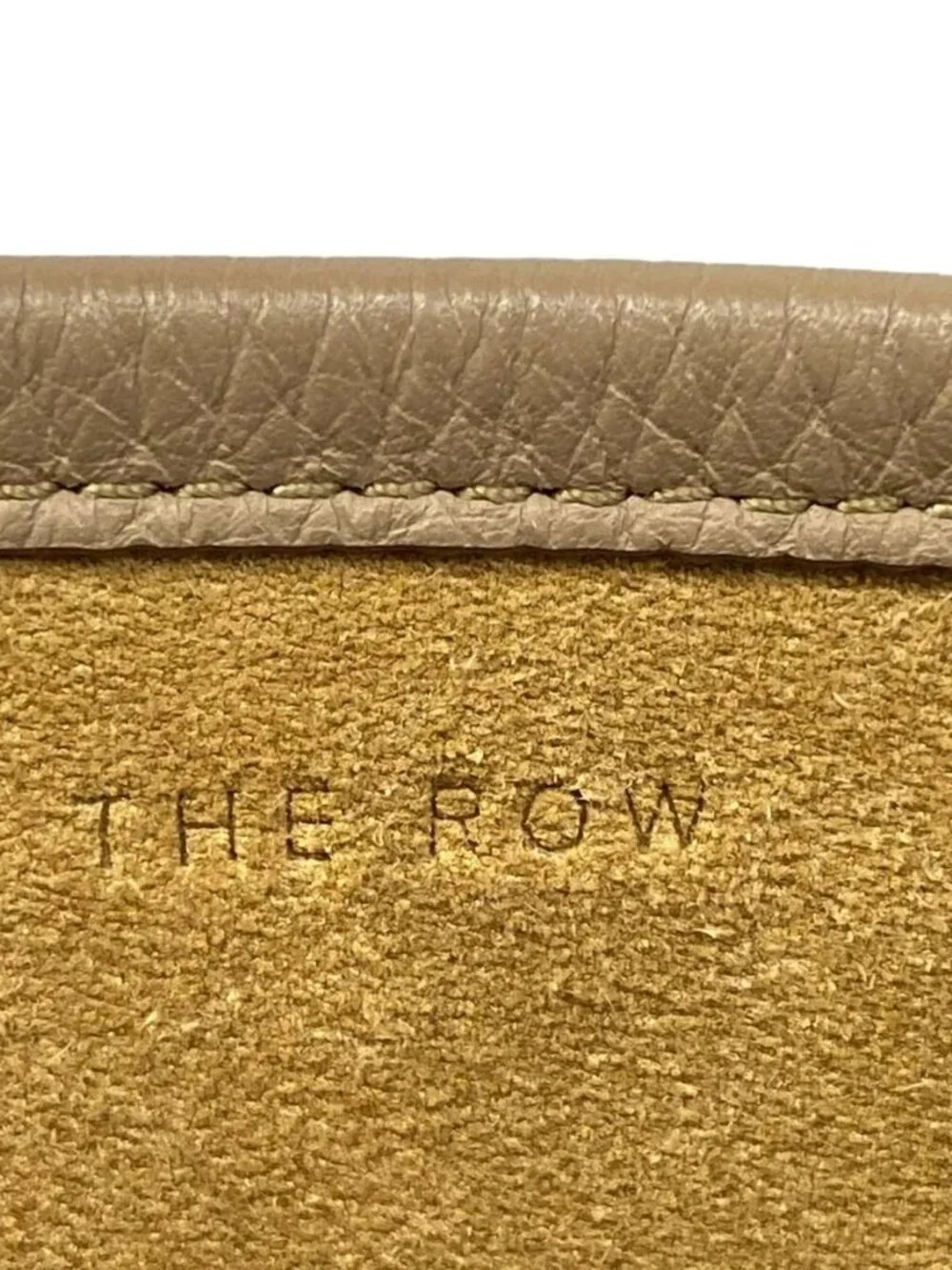 THE ROW Large N/S Park Tote W1273 L129 Dark Taupe Leather Tote Bag
